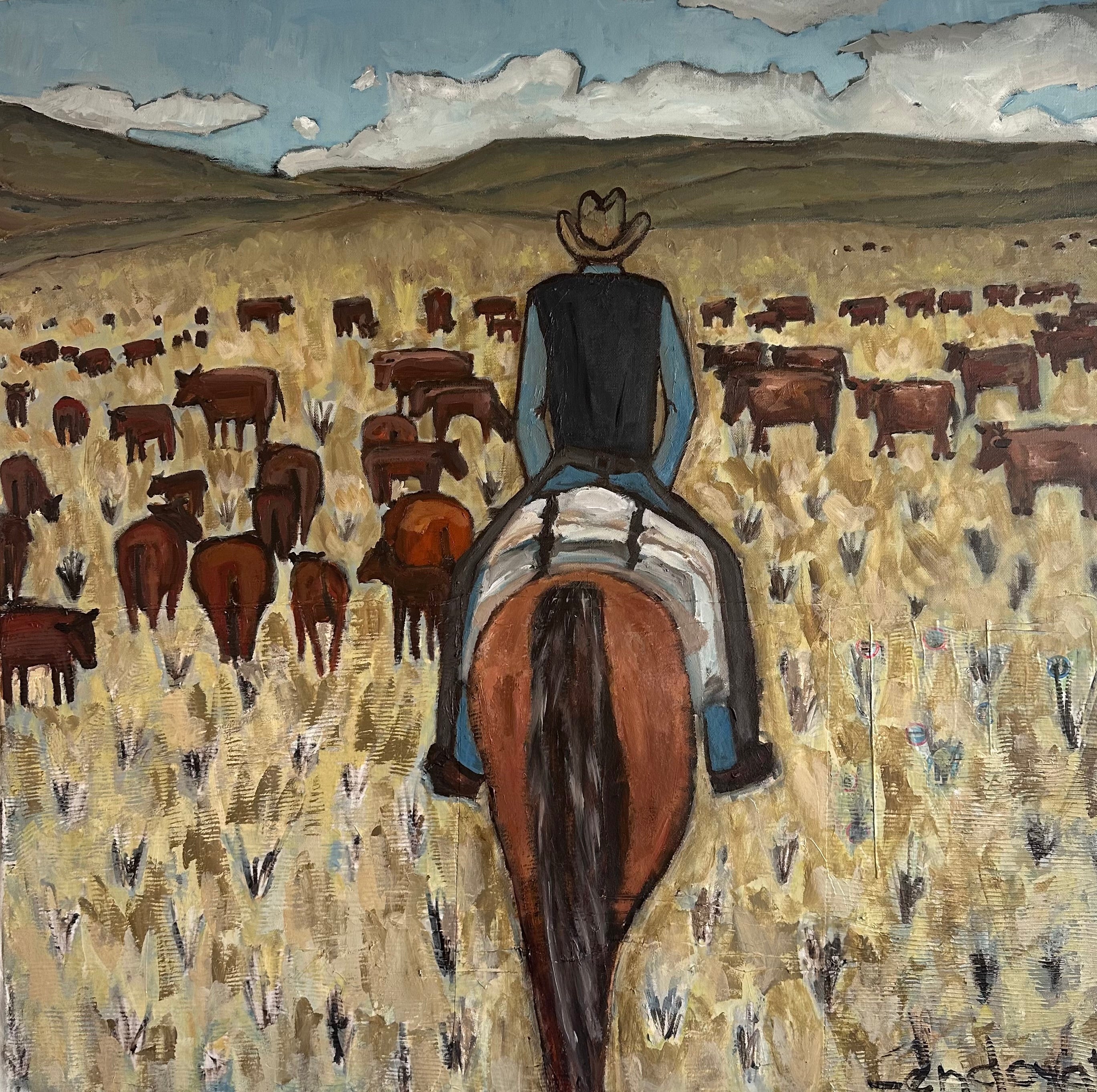 A Thousand Quiet Miles 36x36